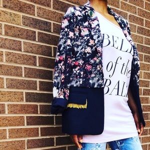 Floral oversized blazer